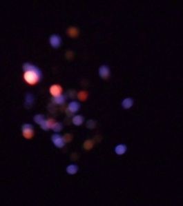 Dieses Bild eines Sternhaufens ist absichtlich unscharf.