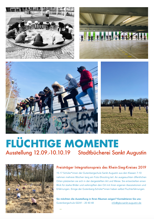 Plakat Fotoausstellung Fluechtige Momente 2019